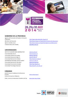 Expositores para web - Gobierno de la Provincia de Córdoba