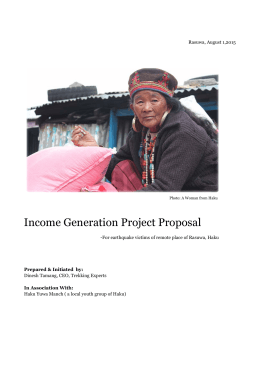 Income Generation Project Proposal