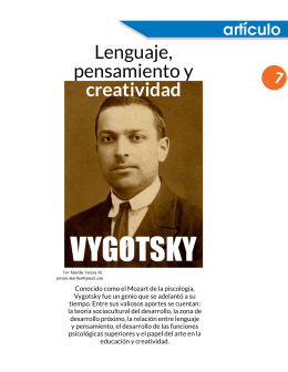 Vygotsky: lenguaje, pensamiento y creatividad