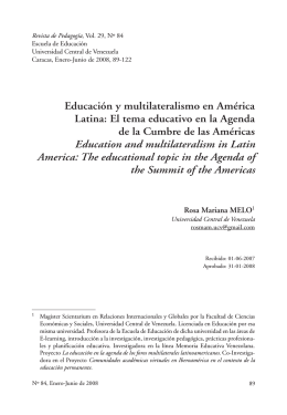 Educación y multilateralismo en América Latina: El tema