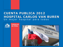 CUENTA PUBLICA 2012 HOSPITAL CARLOS VAN BUREN