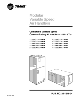 Trane Modular Variable Speed Air Handlers Convertible Variable