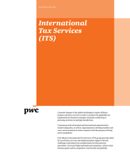 International Tax Services (ITS)