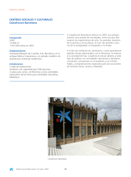 CENTROS SOCIALES Y CULTURALES CaixaForum Barcelona