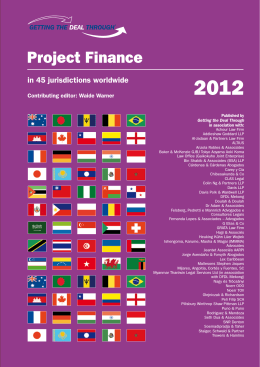 2012 Project Finance - Pillsbury Winthrop Shaw Pittman LLP