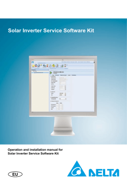 Solar Inverter Service Software Kit