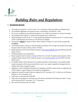 Building Rules and Regulations