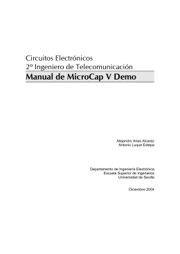 Apuntes de MicroCap V Demo - Departamento de Ingeniería