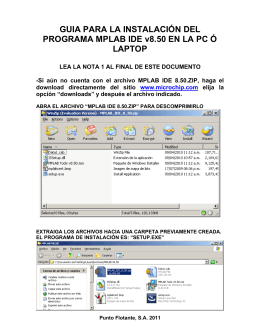 Guía para la instalación de MPLAB IDE v.8.50
