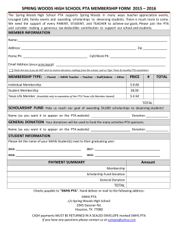 spring woods high school pta membership form 2015 – 2016
