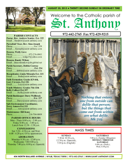 St. Anthony - Saint Anthony Catholic Church