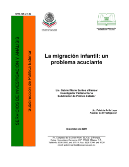La migración infantil: un problema acuciante