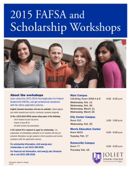 Scholarship Workshops