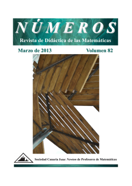 Revista de Didáctica de las Matemáticas Marzo de 2013 Volumen 82