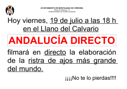 Andalucía Directo - Ayuntamiento de Montalbán