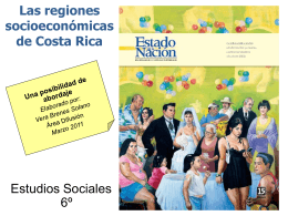 Las regiones socioeconómicas de Costa Rica: una posibilidad de
