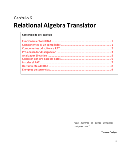 Relational Algebra Translator - Laboratorio de Bases de Datos