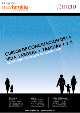 cursos de conciliación de la vida laboral familiar i ii