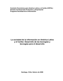 La sociedad de la información en América Latina y el Caribe