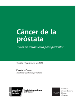 NCCN Prostate Cancer V (Spanish)