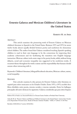 Ernesto Galarza and Mexican Children`s