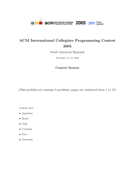 ACM International Collegiate Programming Contest 2005