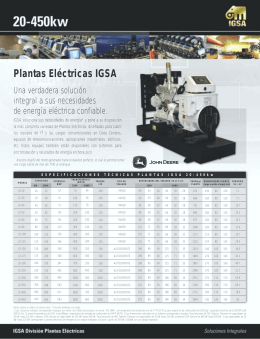 Plantas Electricas IGSA 20-450kw