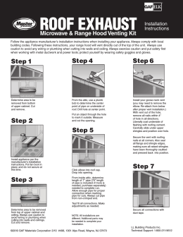 Master Flow Roof Exhaust Application Instructions