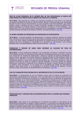 documento complementario - Colegio Oficial de Farmacéuticos de
