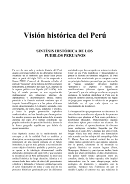 Visión histórica del Perú - Partido Político CONSTRUCTORES PERU