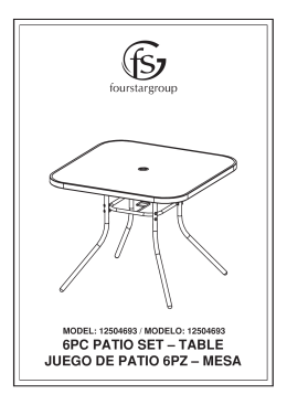 6pc patio set – table juego de patio 6pz – mesa