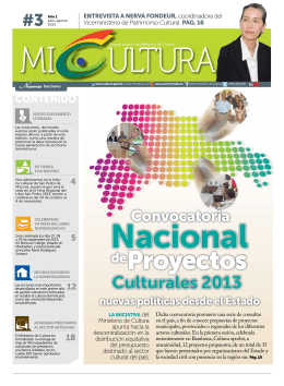 Culturales 2013 - Ministerio de Cultura