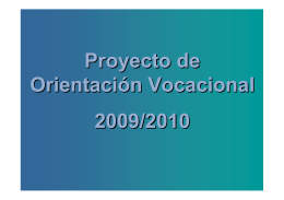 Presentación PowerPoint del Proyecto de Orientación Vocacional