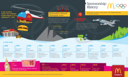 About McDonaldâ€™s and the Olympic Games