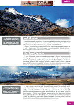 Andes Peruanos Cordilleras Principales
