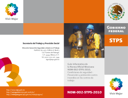 Guía NOM-002-STPS-2010 - Secretaría del Trabajo y Previsión Social