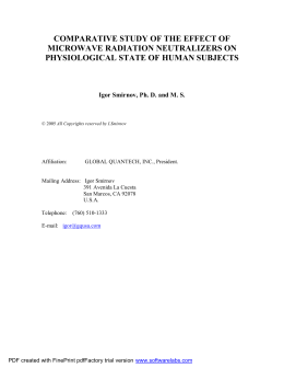 comparative study of the effect of microwave radiation neutralizers