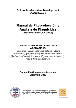 Fundación Chenobics 2003 Manual cultivos plantas medicinales y