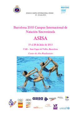 Barcelona 2103 Campus Internacional de Natación Sincronizada