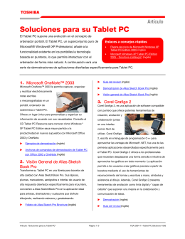 Artículo Soluciones para su Tablet PC