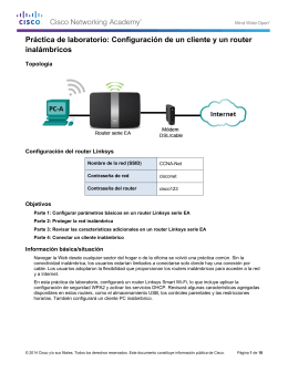 Configuración de un cliente y un router inalámbricos