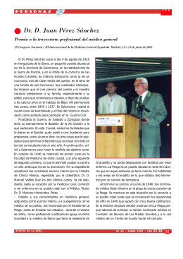Dr. D. Juan Pérez Sánchez - Revista Medicina General y de Familia