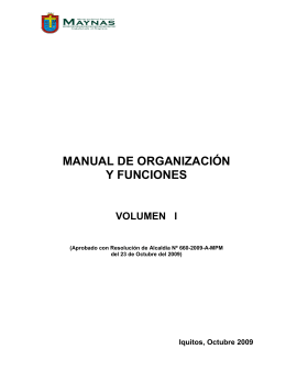 Manual de Organización y Funciones - MOF
