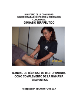 gimnasio terapéutico manual de técnicas de digitopuntura como