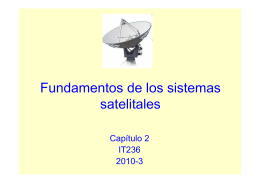 Fundamentos de los sistemas satelitales