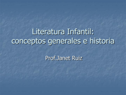 Literatura Infantil: conceptos generales e historia