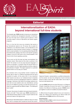 Internationalization of EADA: beyond international full