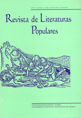 Revista de Literaturas Popu[ares - Repositorio de la Facultad de