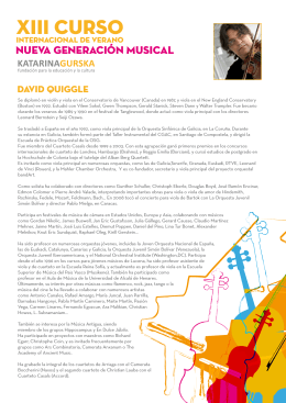 XIII CURSO - Enseñanza Musical Katarina Gurska