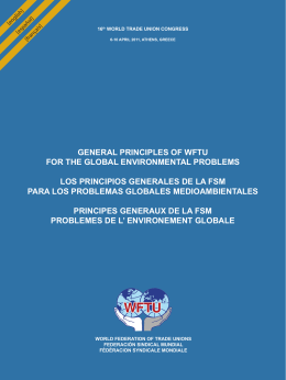 general principles of wftu for the global environmental problems los
